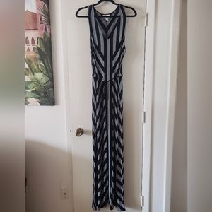 Black & Gray Maxi Dress by Ava and Viv